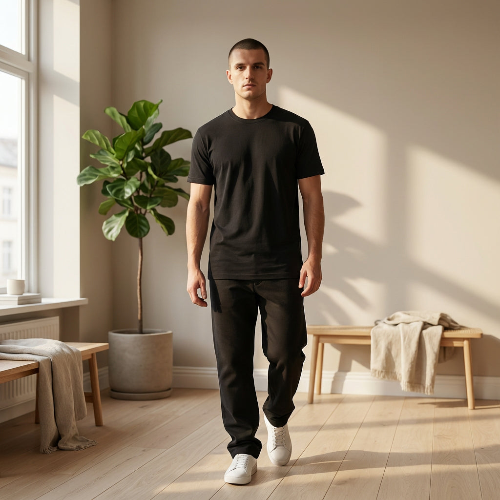 Essential Cotton Tee — Black