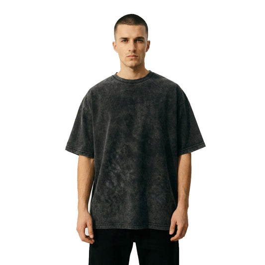 Snow Washed Oversized Tee - Black