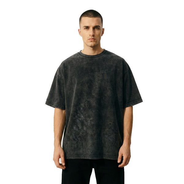 Snow Washed Oversized Tee - Black